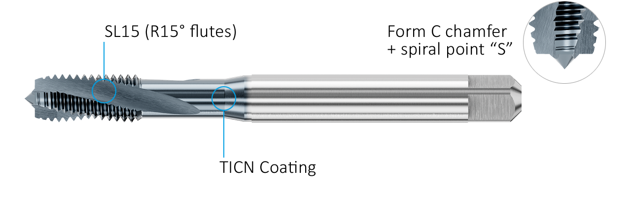 NORIS SL15 TI+ HSSE TICN CS